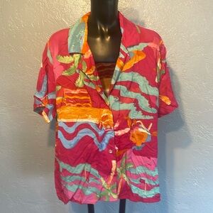 C & C extra large rayon blouse new